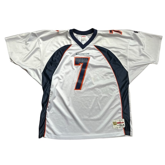 Vintage 90s Wilson - Denver Broncos John Elway #7 NFL Jersey - White XXL - Picture 2 of 9